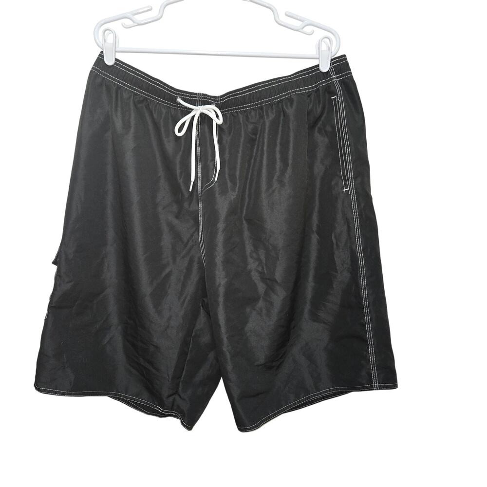 Srnede Swim Trunks XXL Black Cargo Board Shorts 22" Surf Style